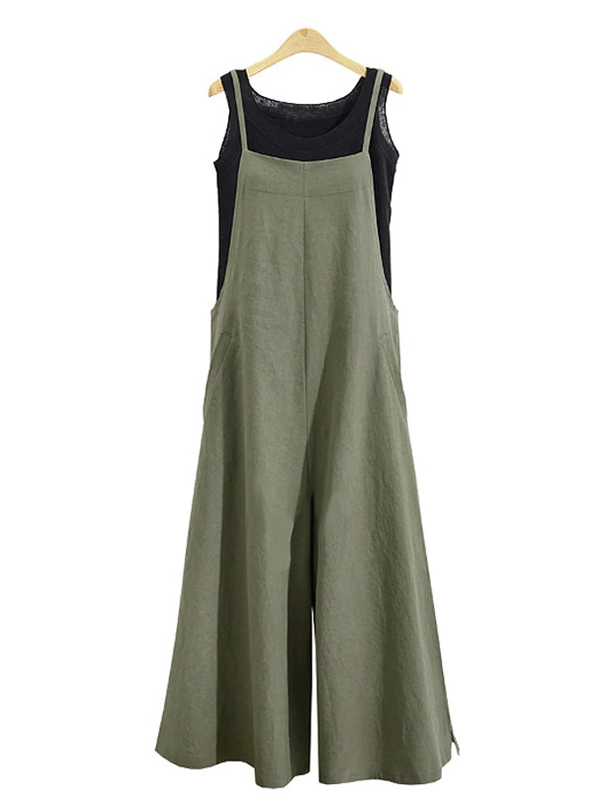 Pockets Casual Solid Jumpsuit&Daily,Casual&Pockets